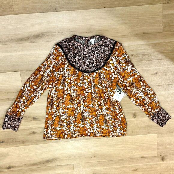 NWT* Hinge for Nordstrom Mix Print Top - Women's Large - Picture 9 of 9